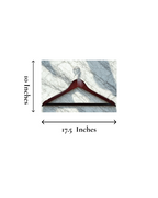 WOODEN HANGER - BROWN VINTAGE HOOK (BOX OF 10)